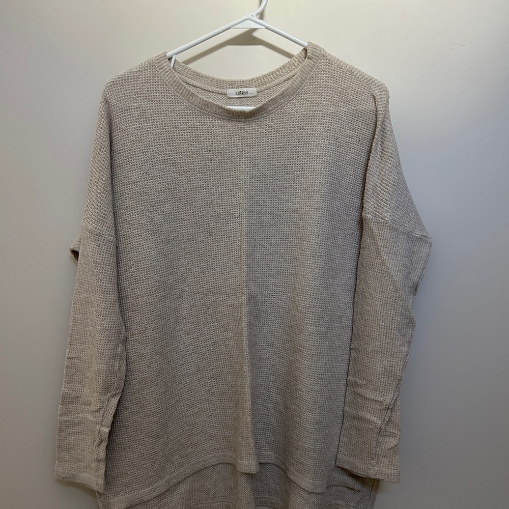 Cherish Light Beige Knit Top